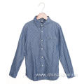 boy's print short sleeves denim shirts